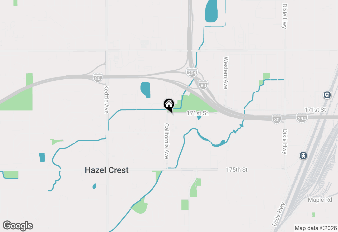 Map of 17107 California Avenue, Hazel Crest, IL 60429