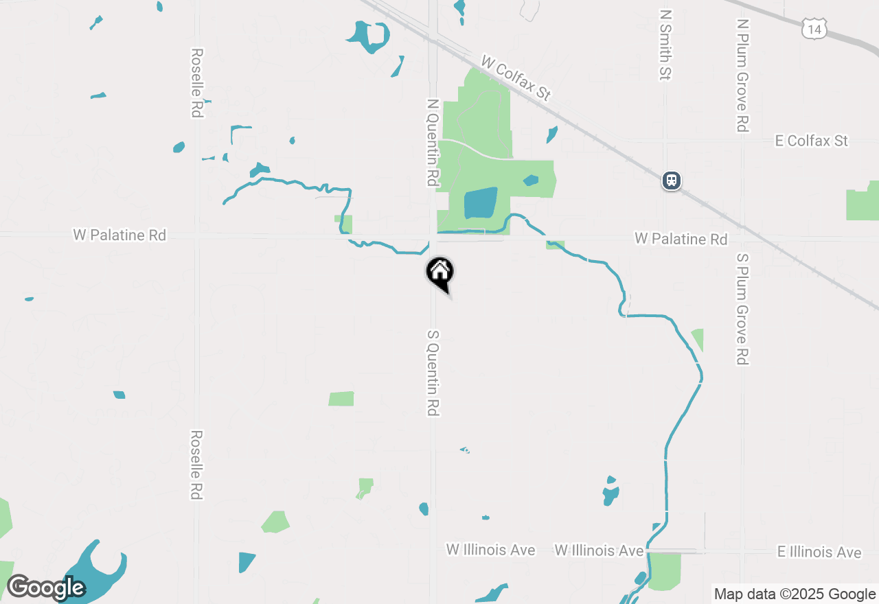 Map of 139 S Quentin Road, Palatine, IL 60067