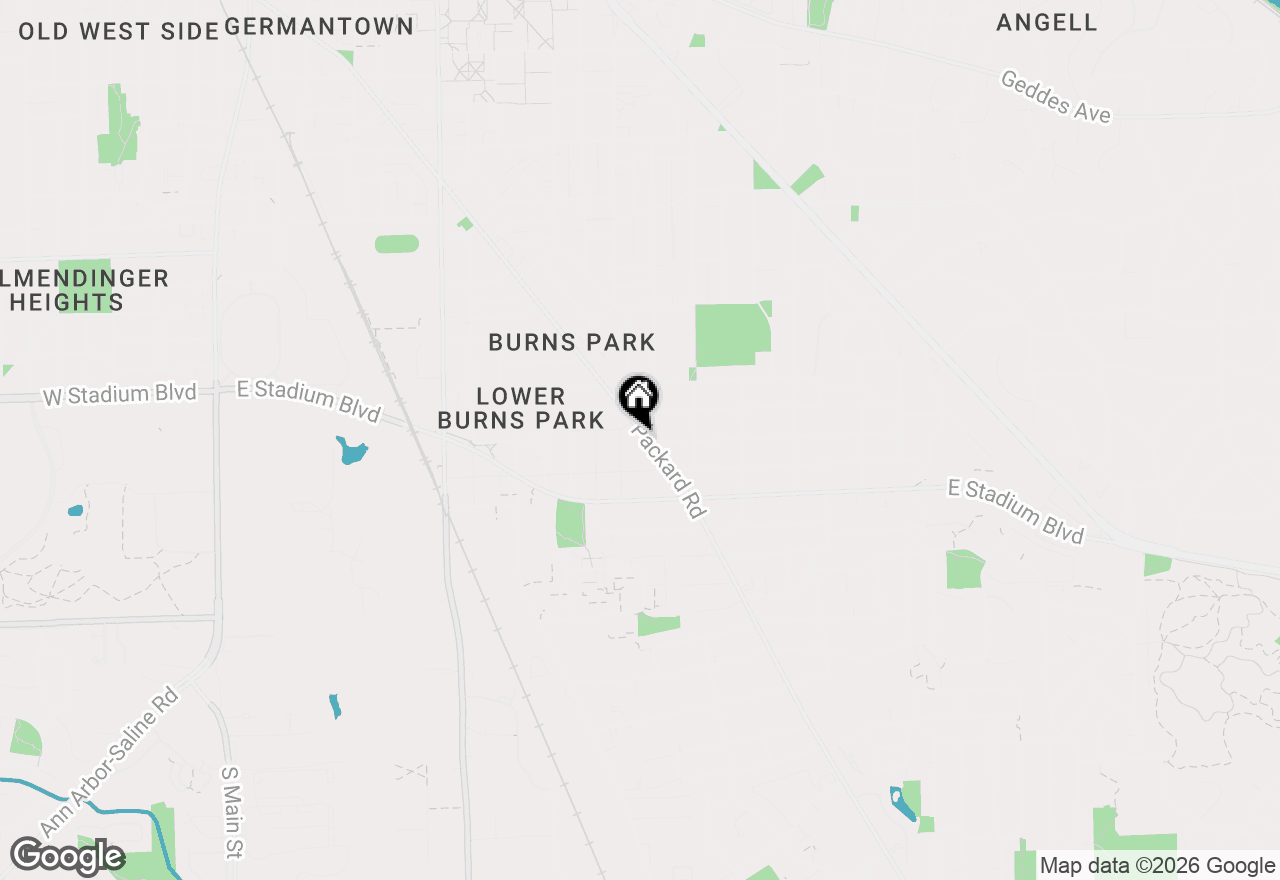 Map of 1540 Packard Street, Ann Arbor, MI 48104