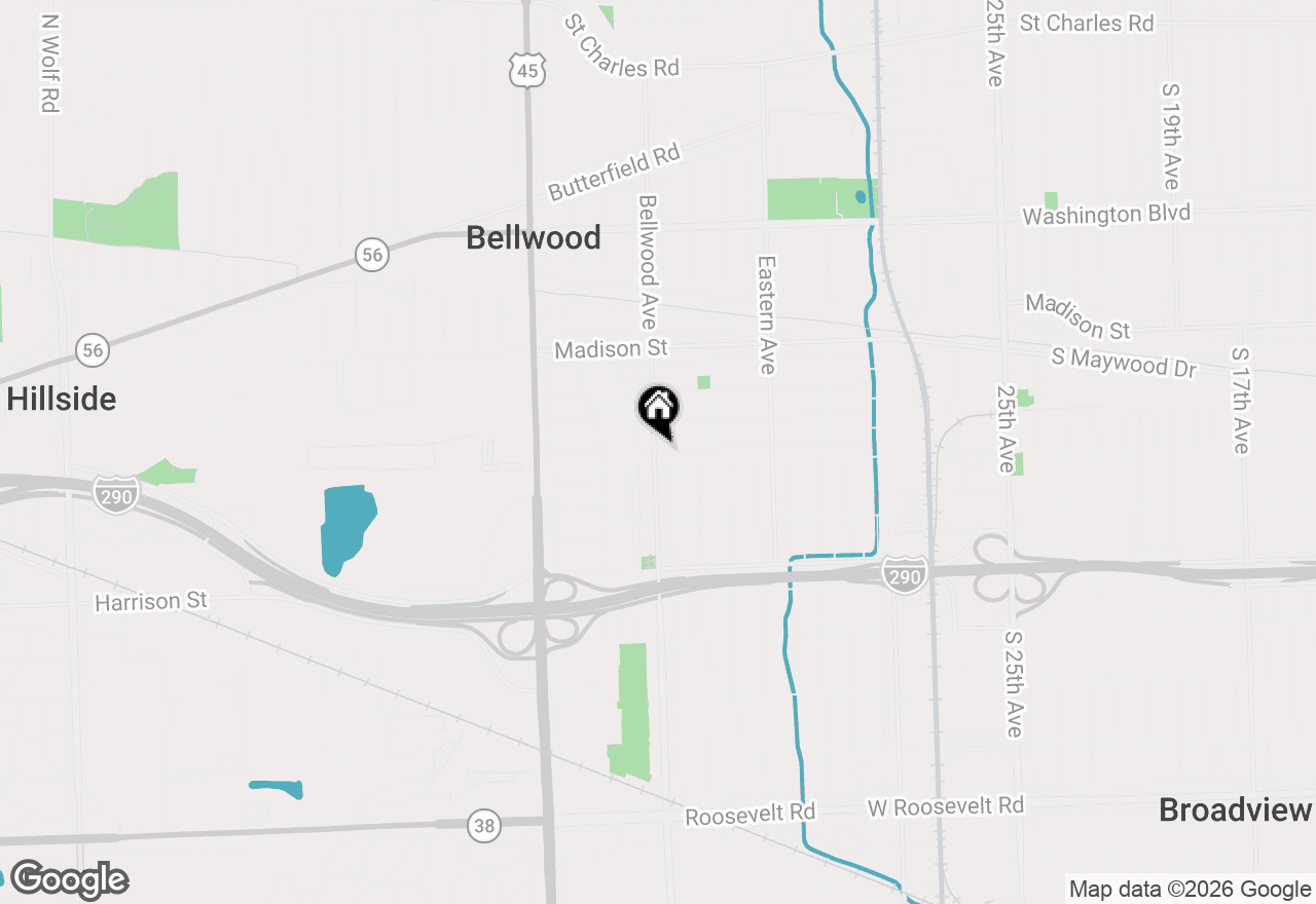 Map of 939 Bellwood Avenue, Bellwood, IL 60104