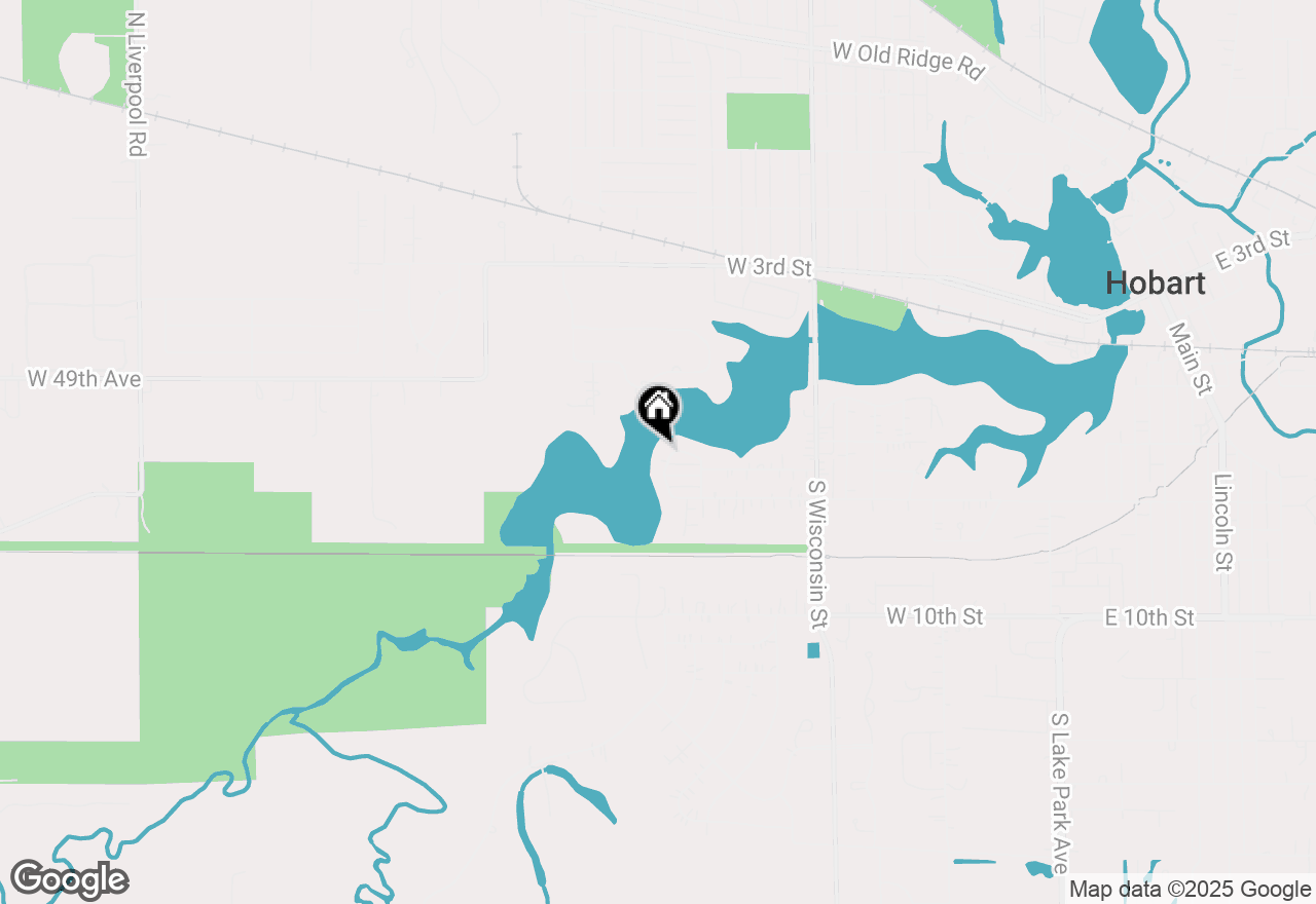 Map of 1234 River Terrace, Hobart, IN 46342