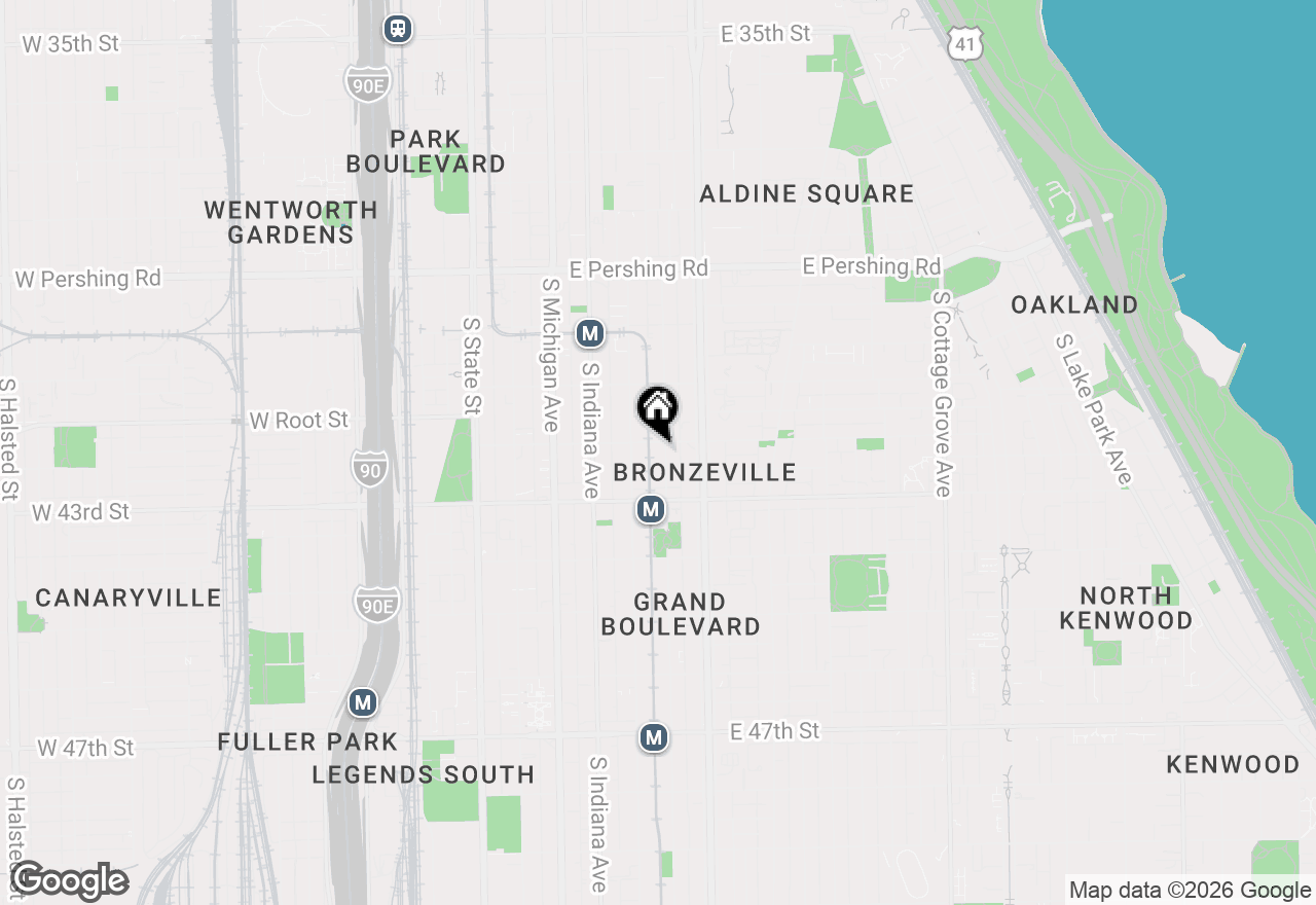 Map of 4208 S Calumet Avenue #201, Chicago, IL 60653