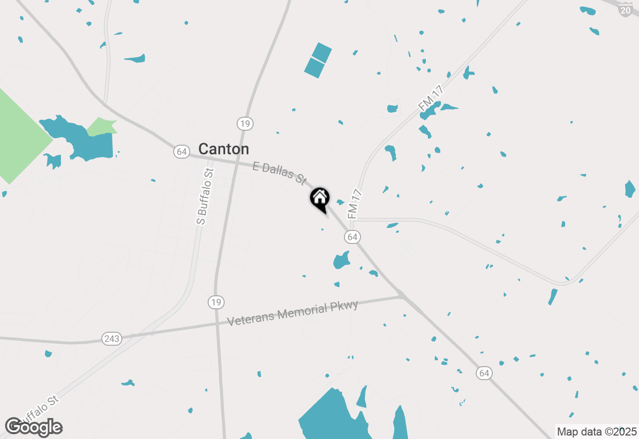 Map of 1111 E Tyler Street, Canton, TX 75103