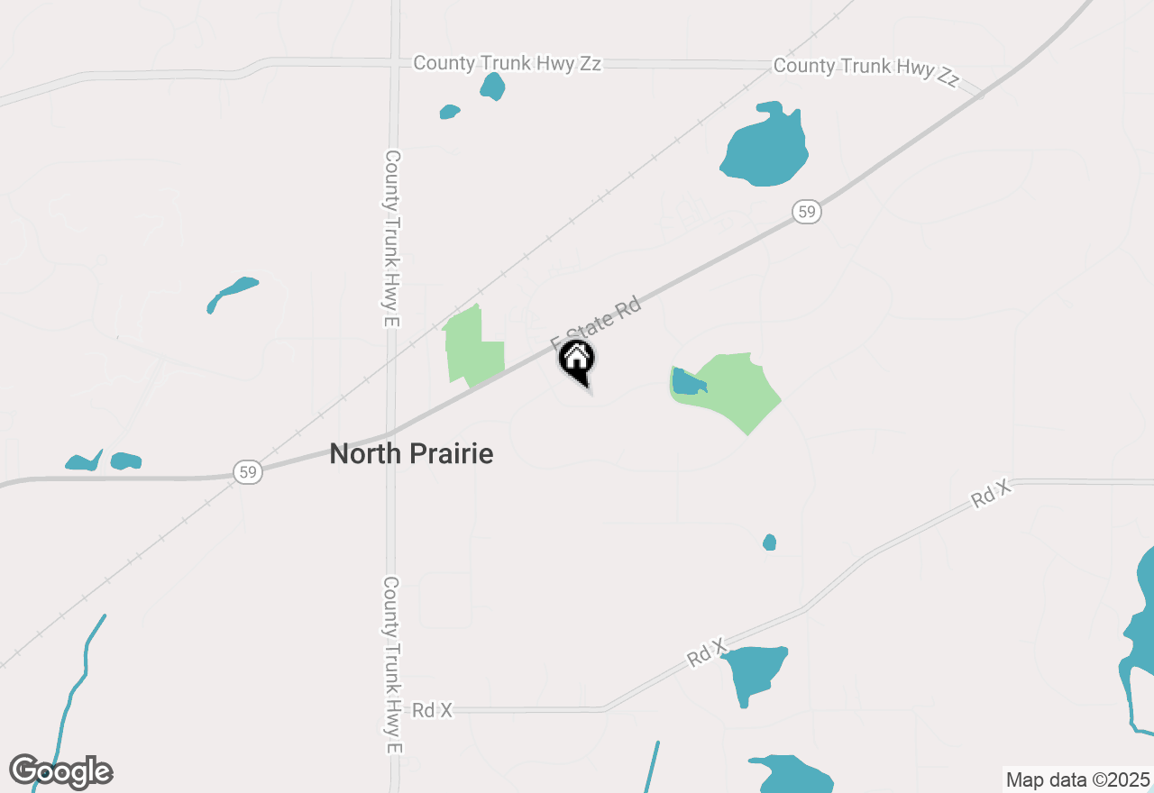 Map of 203 S Oakridge Dr, North Prairie, WI 53153