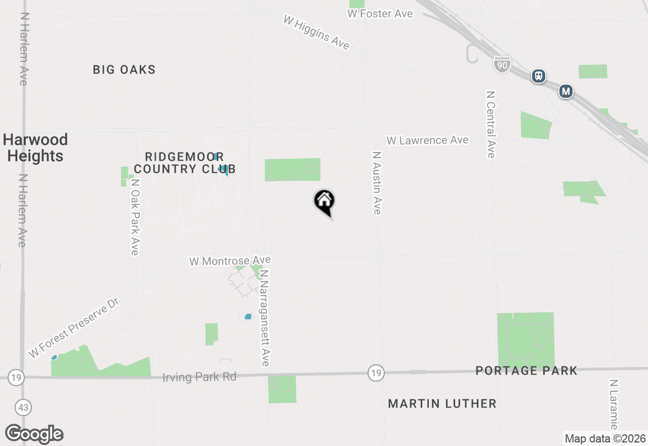 Map of 4511 N Melvina Avenue, Chicago, IL 60630