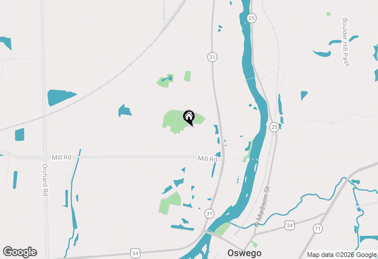 Map of 425 Lennox Drive, Oswego, IL 60543