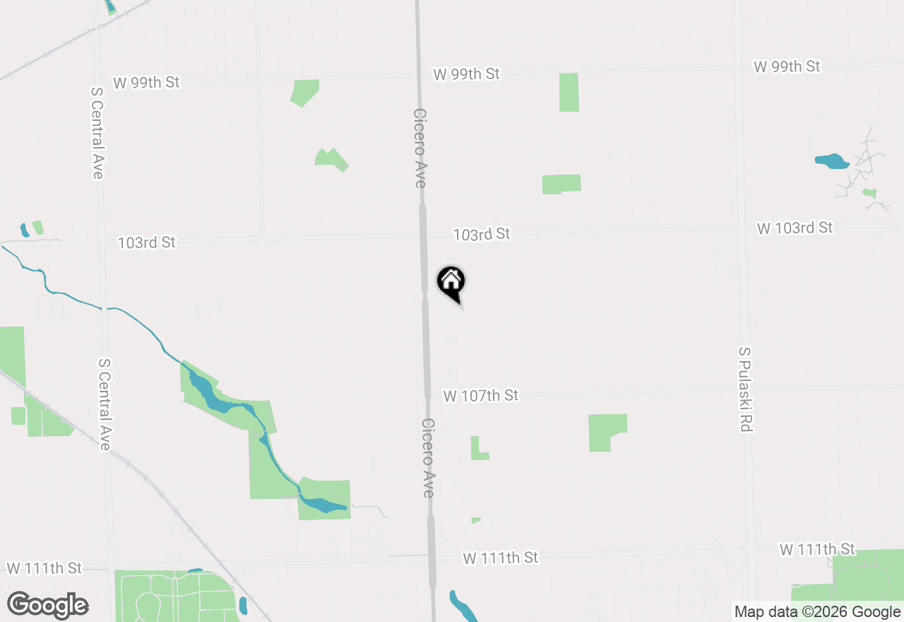 Map of 10445 S Keating Avenue #2B, Oak Lawn, IL 60453