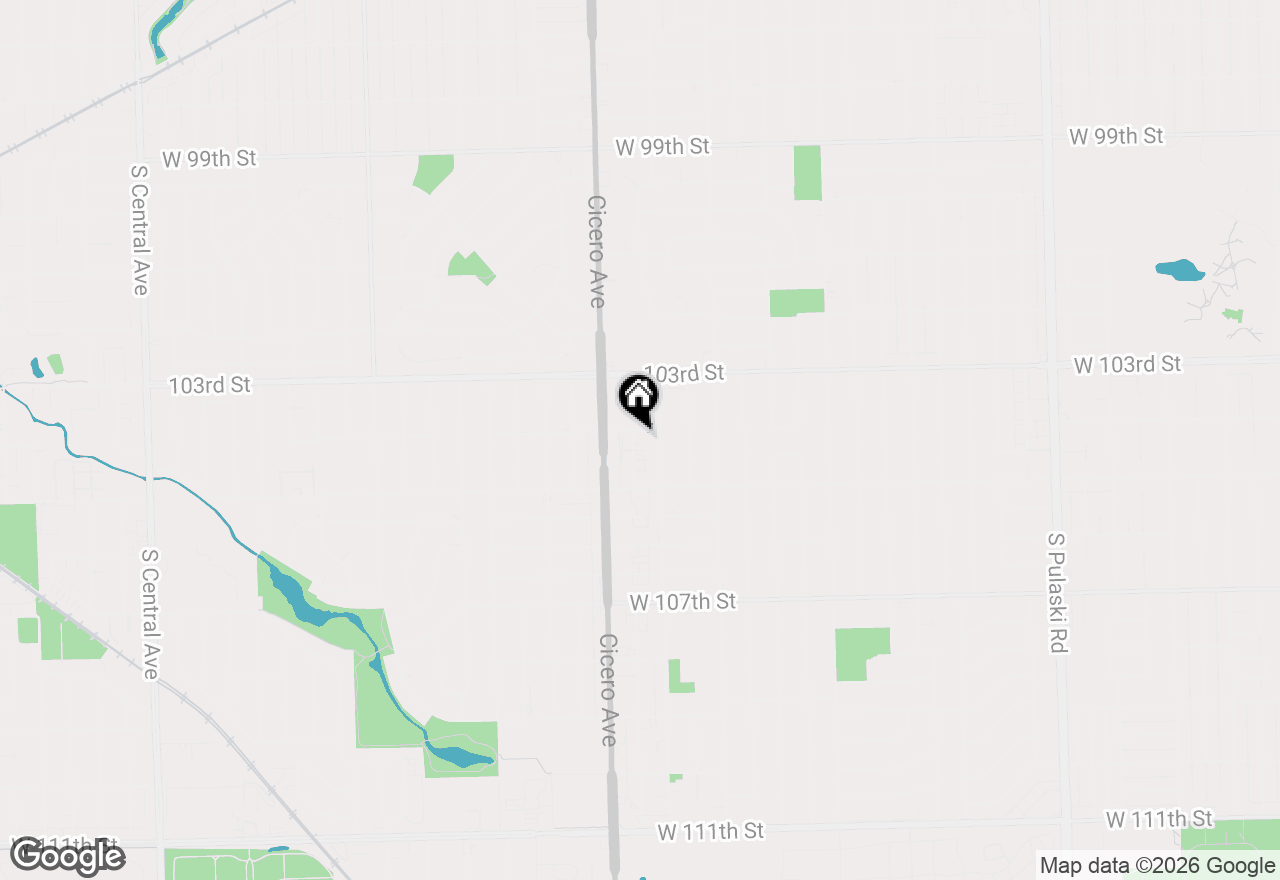 Map of 10405 S Keating Avenue #1B, Oak Lawn, IL 60453
