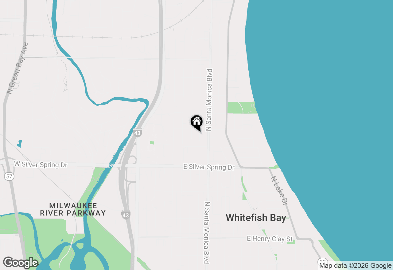 Map of 5751 N Shoreland Ave, Whitefish Bay, WI 53217