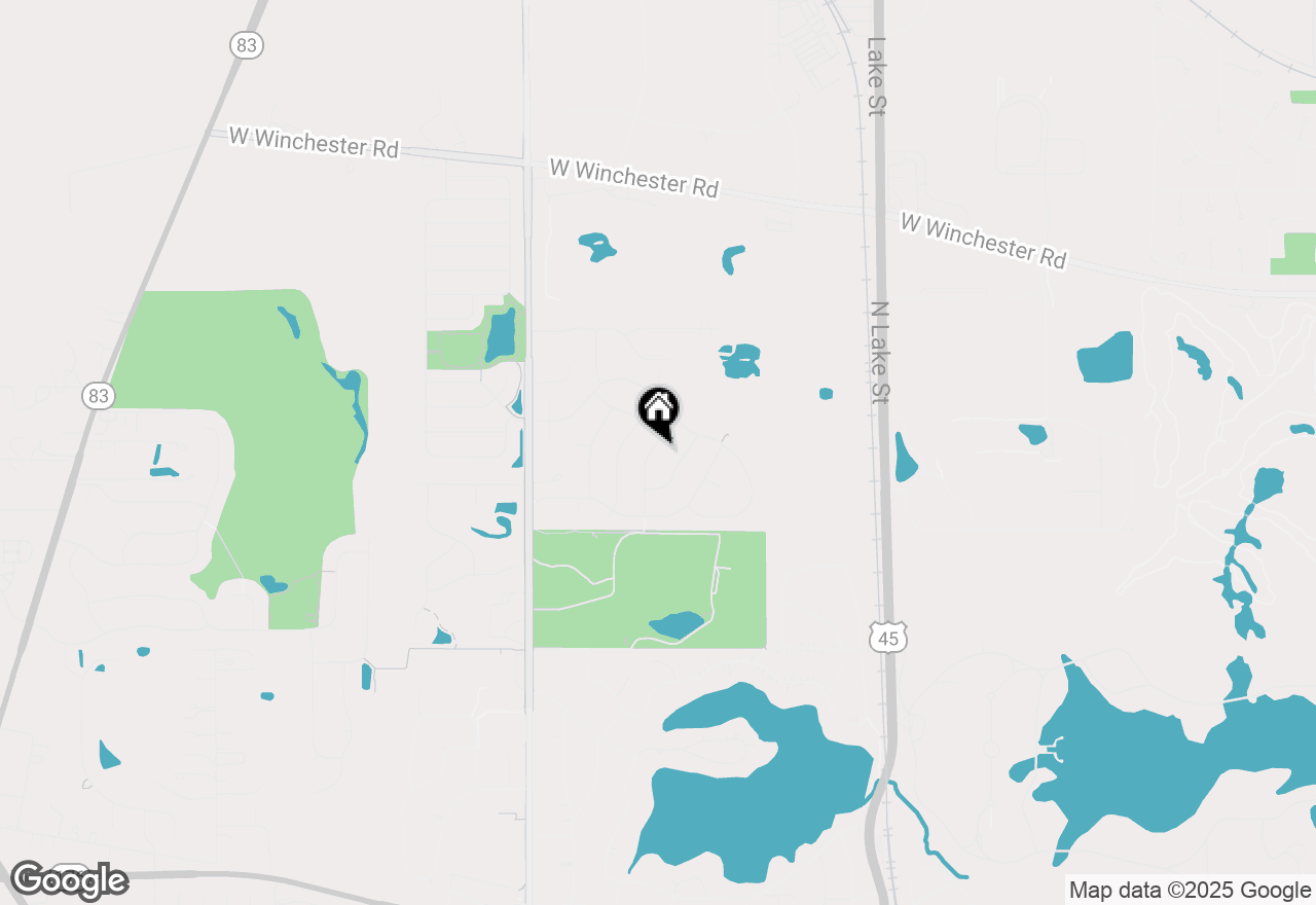 Map of 1641 Alemeda Lane, Mundelein, IL 60060