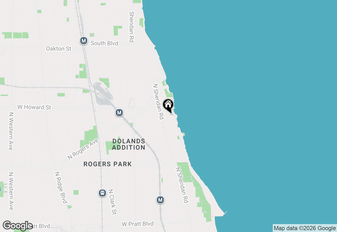 Map of 1330 W Birchwood Avenue #D, Chicago, IL 60626