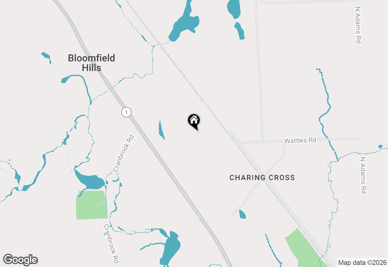 Map of 1115 Eton Crossing Road, Bloomfield Hills, MI 48304