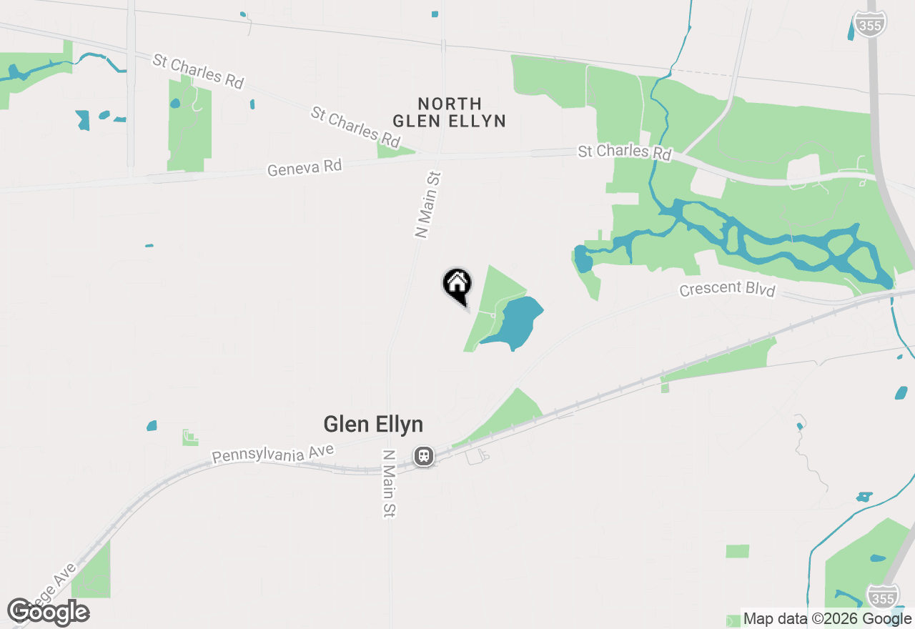 Map of 639 N Park Boulevard, Glen Ellyn, IL 60137