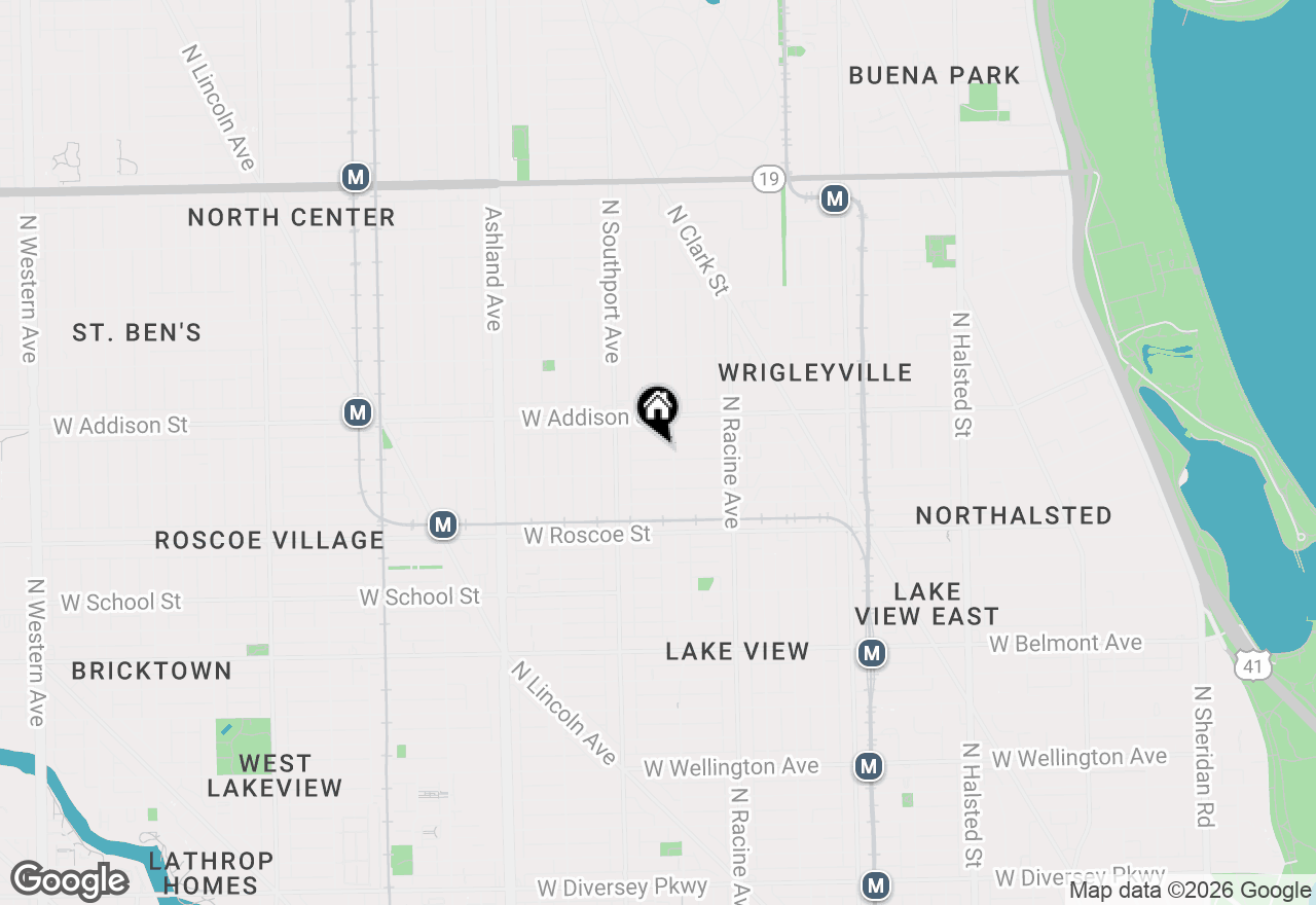 Map of 1315 W Eddy Street #G, Chicago, IL 60657