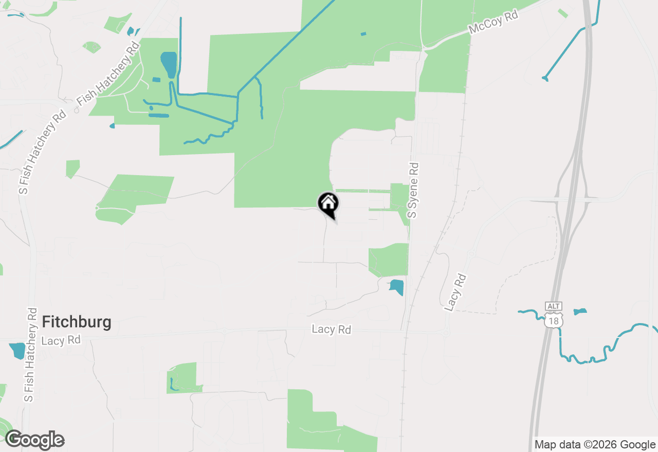 Map of 2822 Big Bluestem Parkway, Fitchburg, WI 53711