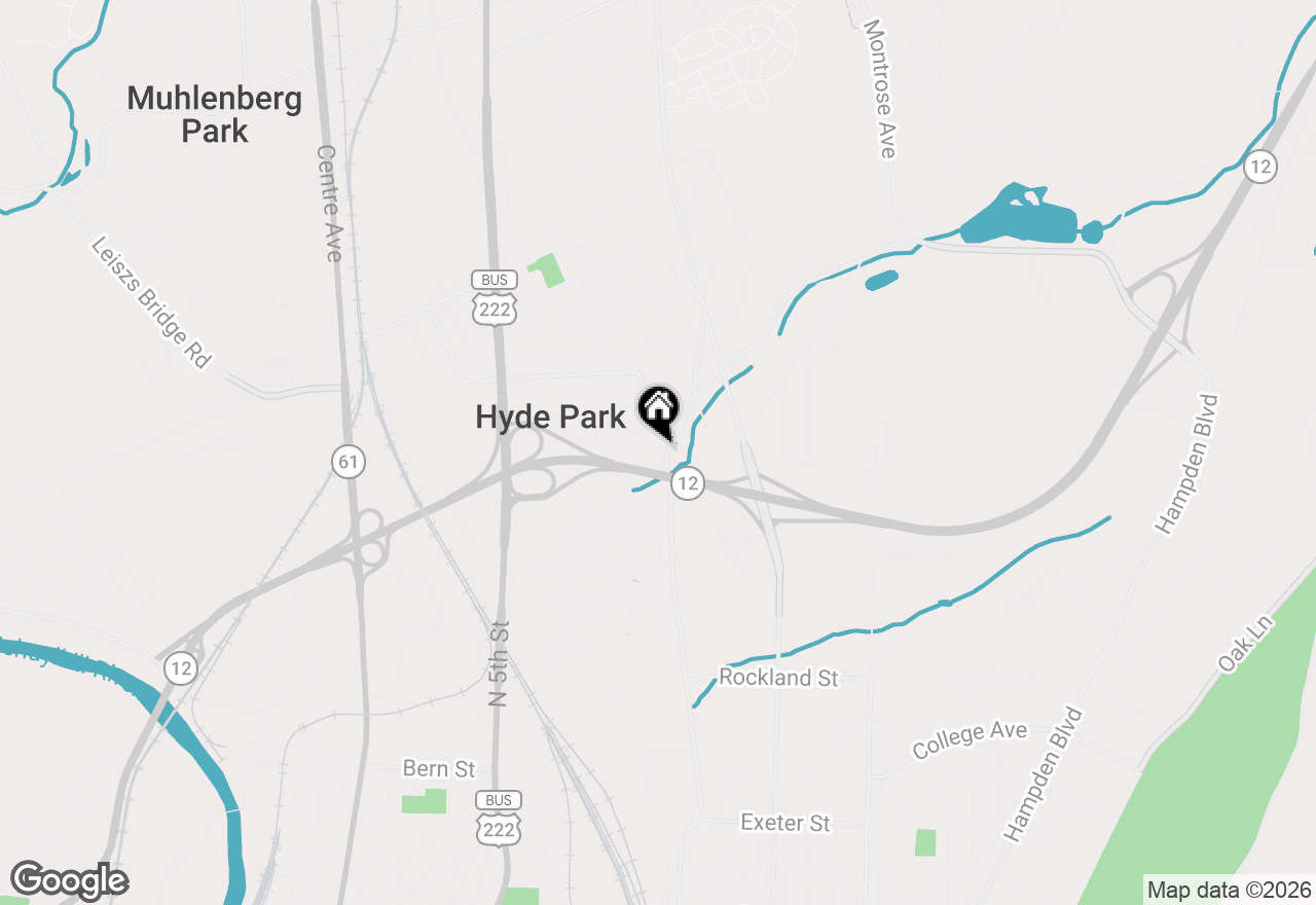 Map of 2414/2416 Kutztown Road, Reading, PA 19605