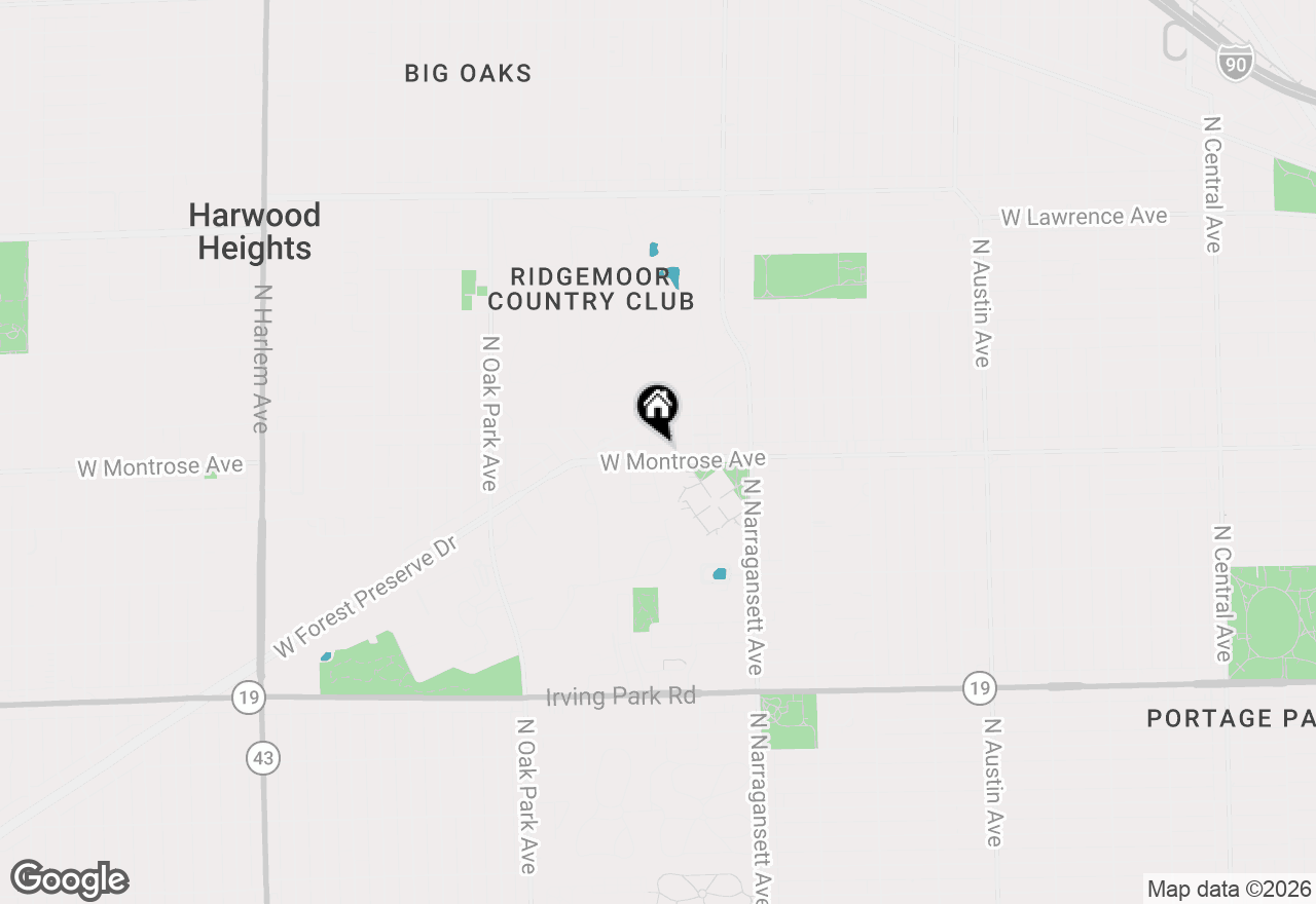 Map of 6534 W Montrose Avenue #3W, Harwood Heights, IL 60706