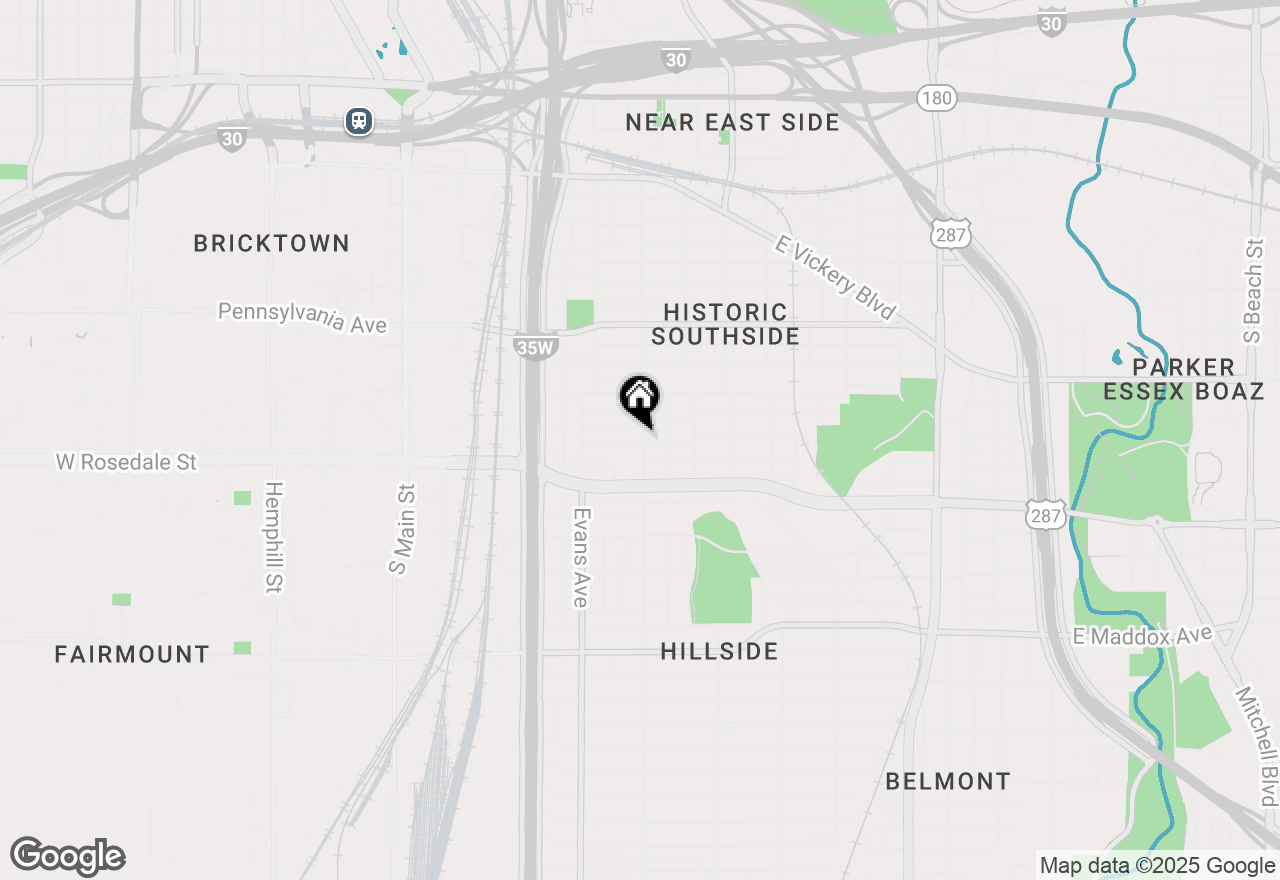 Map of 979 E Pulaski Street, Fort Worth, TX 76104