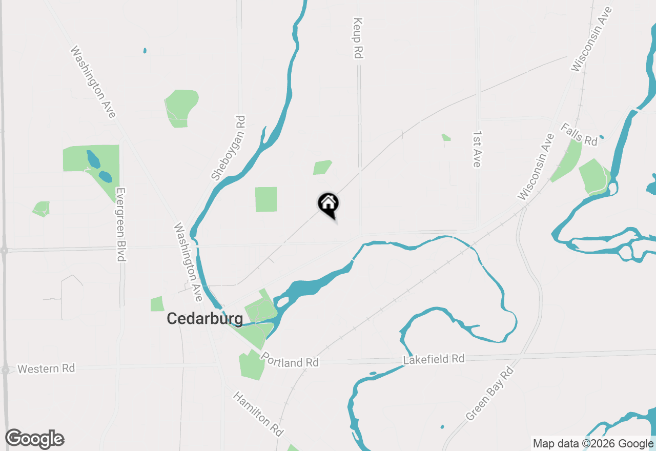 Map of N73W5381 Georgetown Dr, Cedarburg, WI 53012