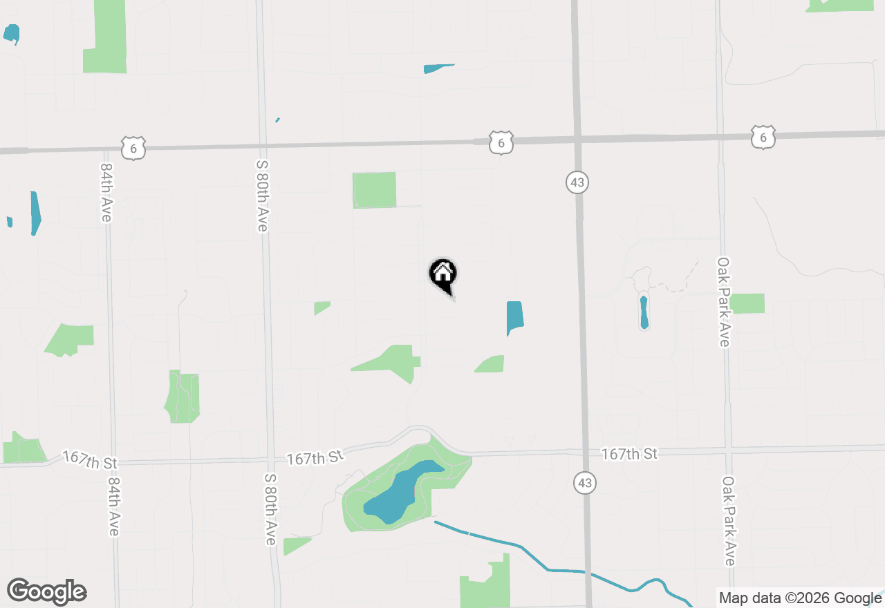Map of 7527 163 Street, Tinley Park, IL 60477