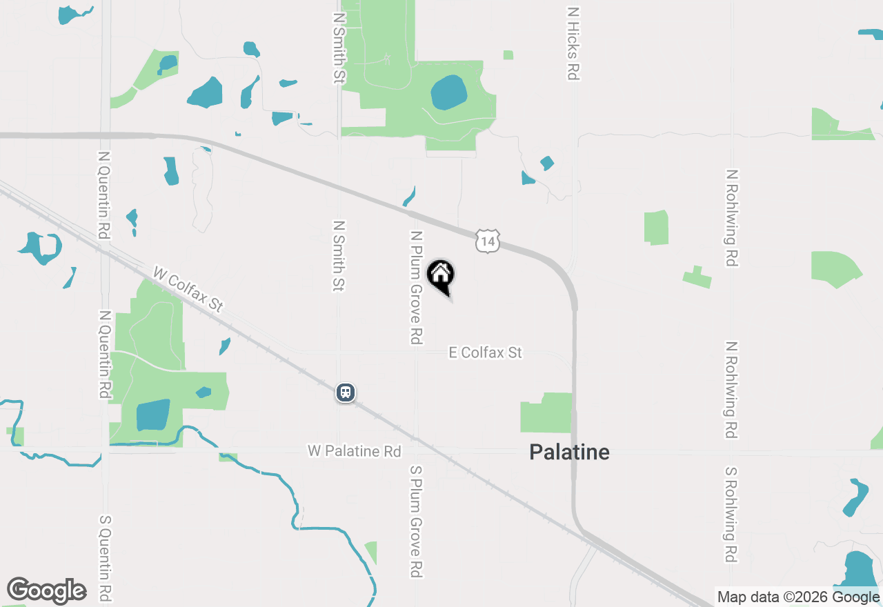 Map of 339 N Hale Street, Palatine, IL 60067