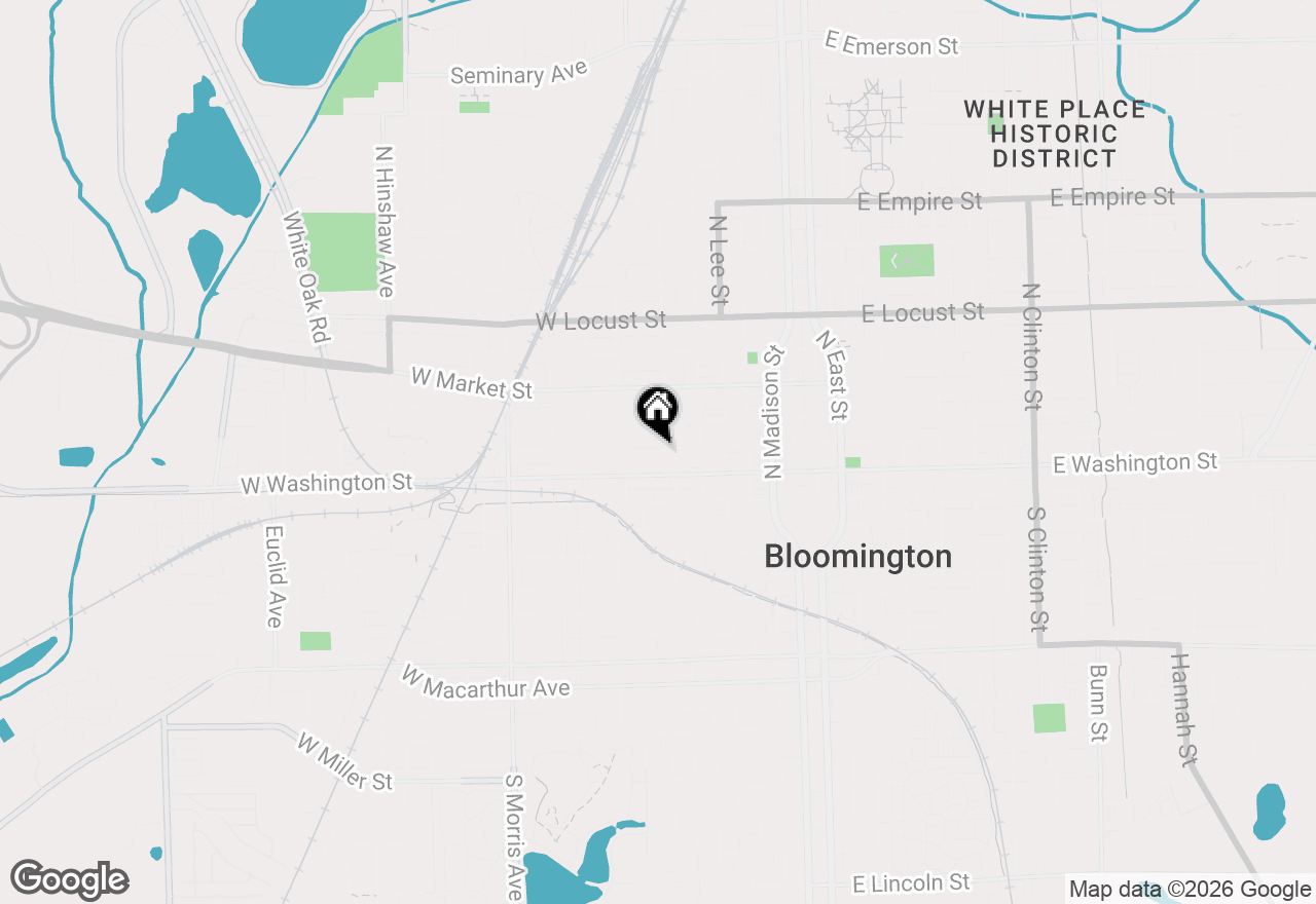 Map of 708 W Jefferson Street, Bloomington, IL 61701