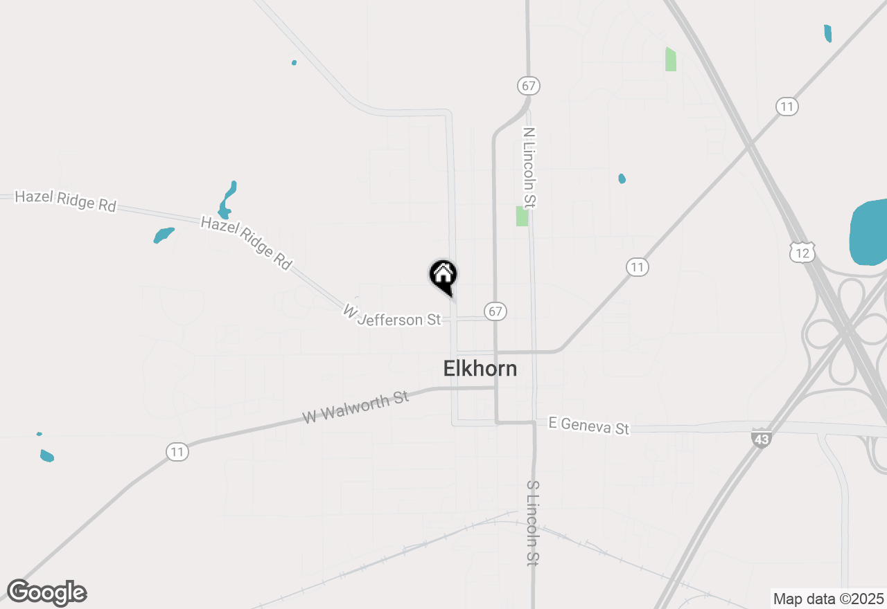 Map of 214 N Church St, Elkhorn, WI 53121