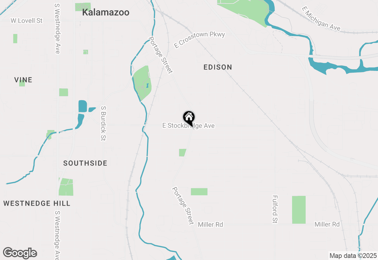 Map of 1414 Portage Street, Kalamazoo, MI 49001