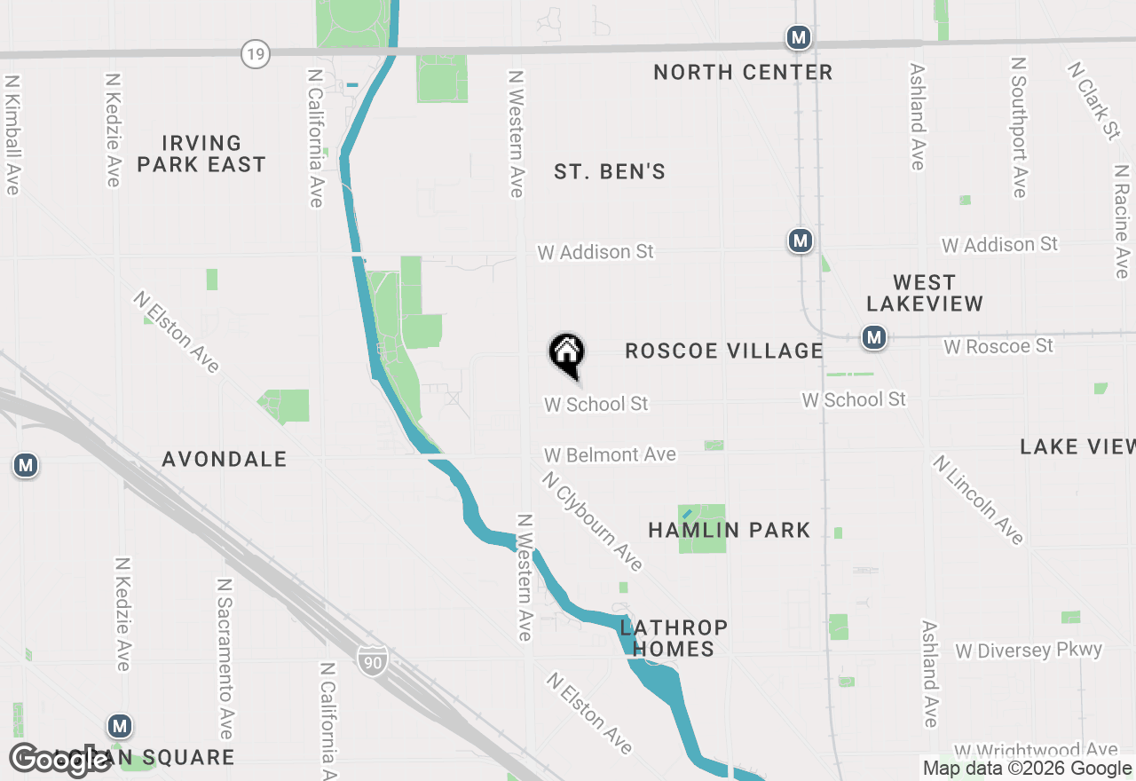 Map of 3312 N Oakley Avenue #2S, Chicago, IL 60618