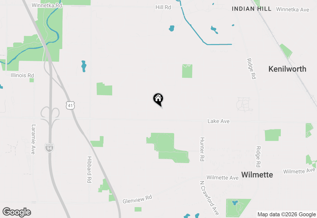 Map of 2604 Blackhawk Road, Wilmette, IL 60091