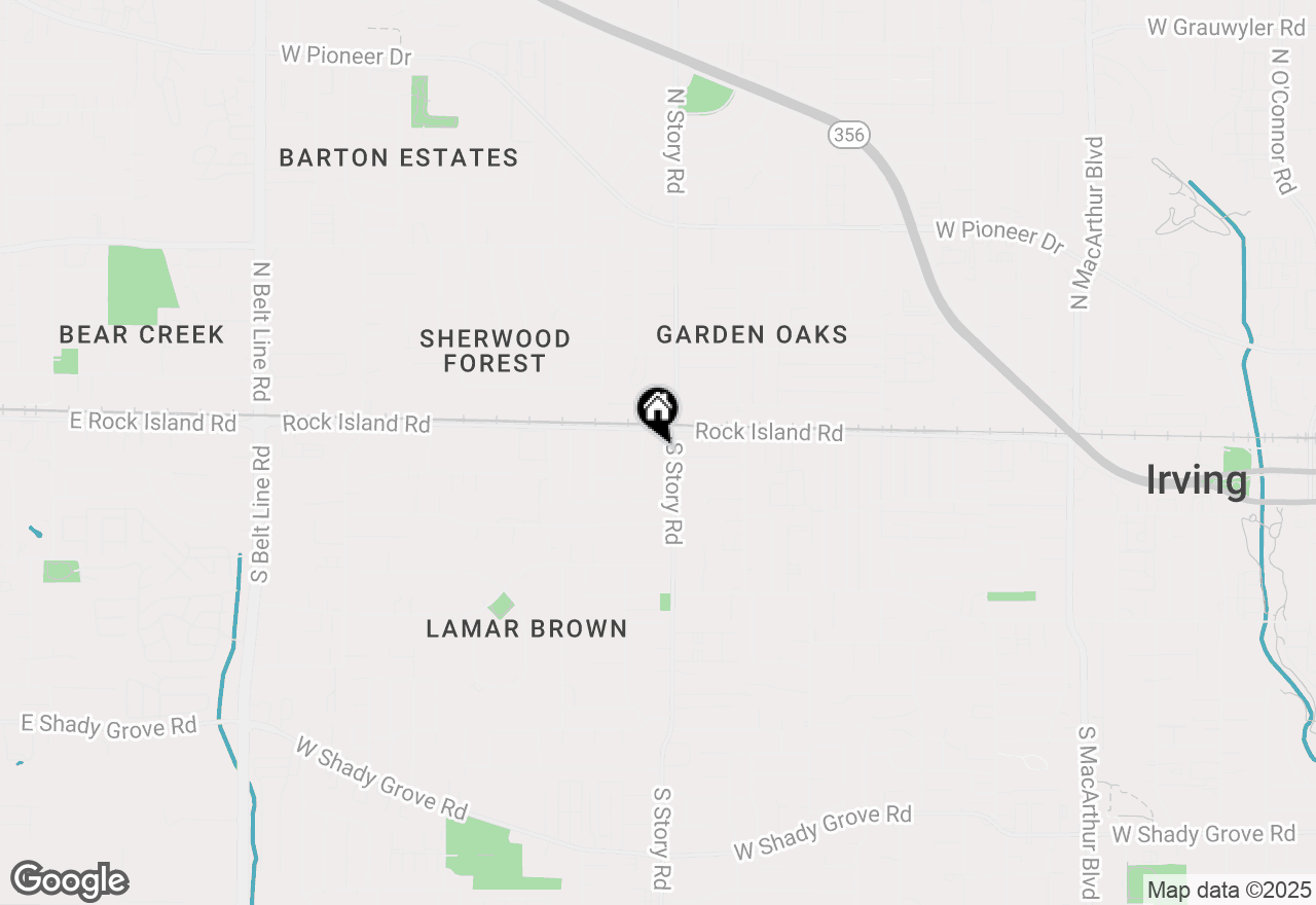 Map of 109 S Story Road, Irving, TX 75060