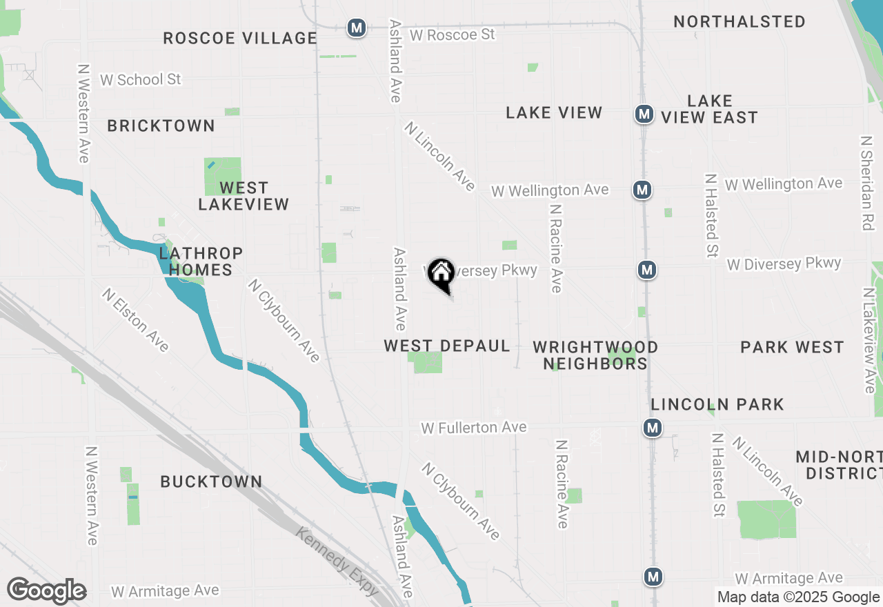 Map of 2720 N Greenview #G, Chicago, IL 60614