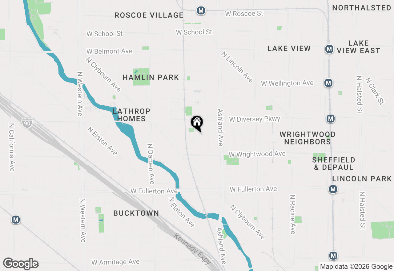 Map of 2713 N Hermitage Avenue, Chicago, IL 60614
