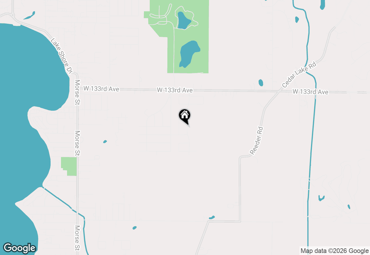 Map of 13512 Lakeside Boulevard, Cedar Lake, IN 46303