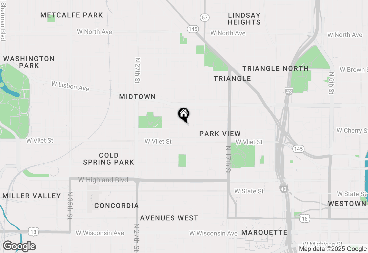 Map of 2210 W Cherry St, Milwaukee, WI 53205