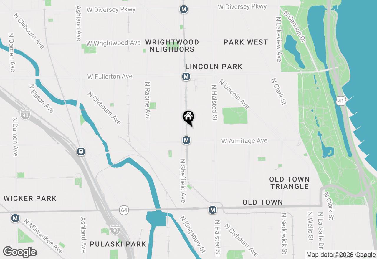 Map of 2044 N Bissell Street, Chicago, IL 60614