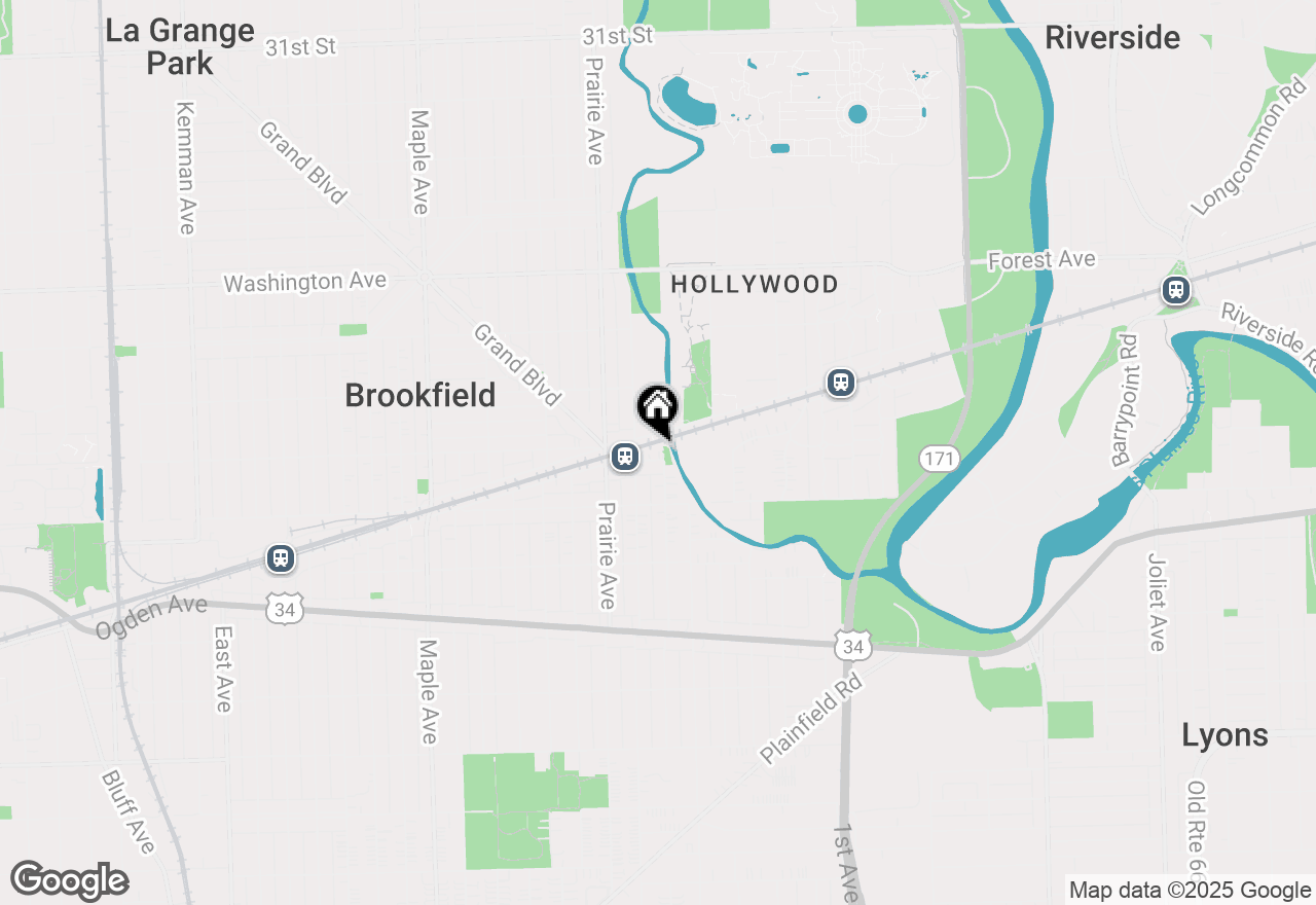 Map of 8828 Burlington Avenue, Brookfield, IL 60513