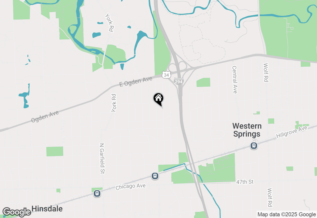 Map of 609 N County Line Road, Hinsdale, IL 60521