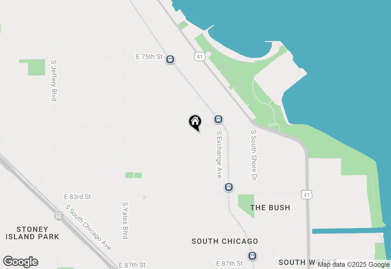 Map of 7933 S Burnham Avenue, Chicago, IL 60617