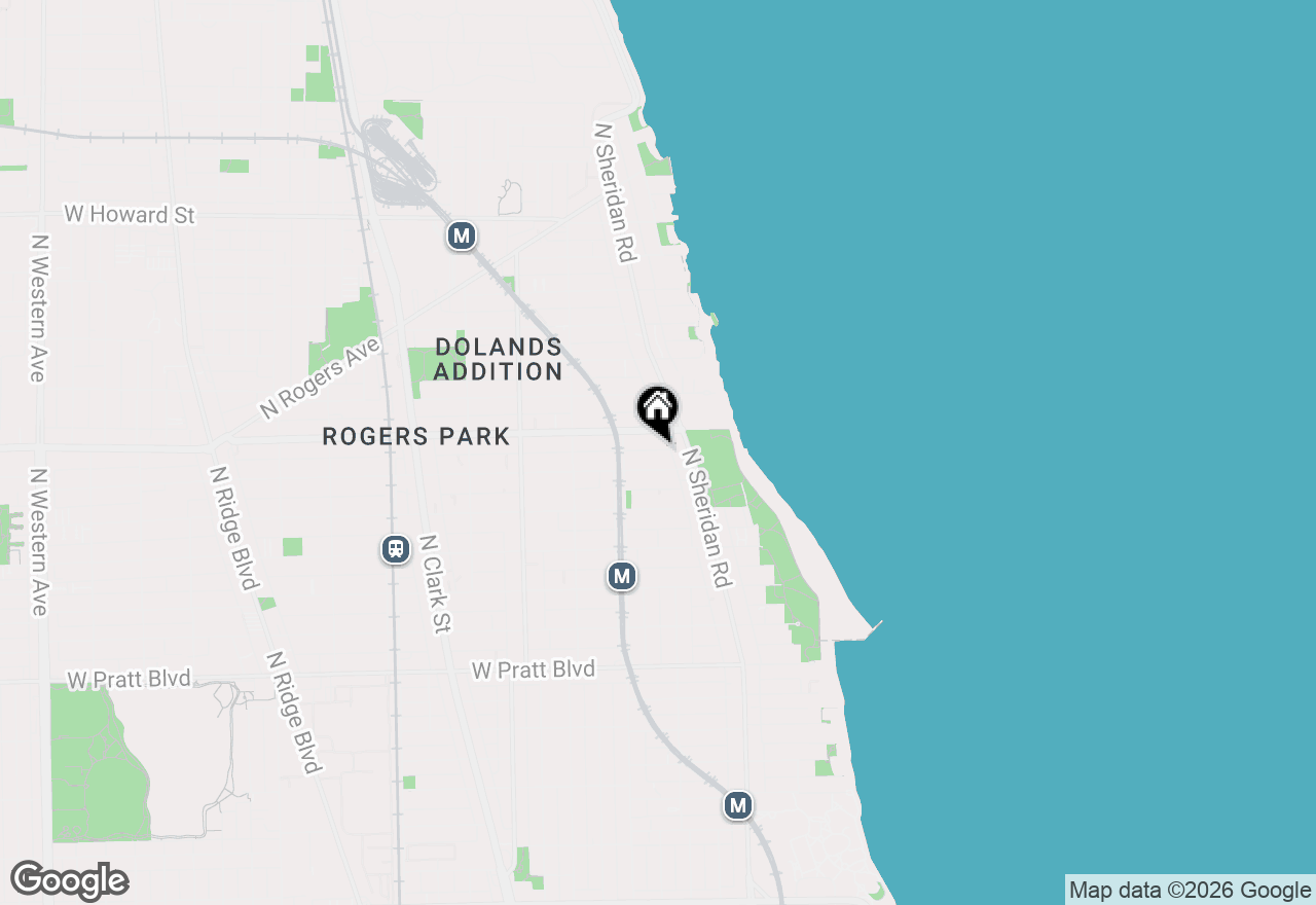 Map of (Address confidential), Chicago, Illinois 60626