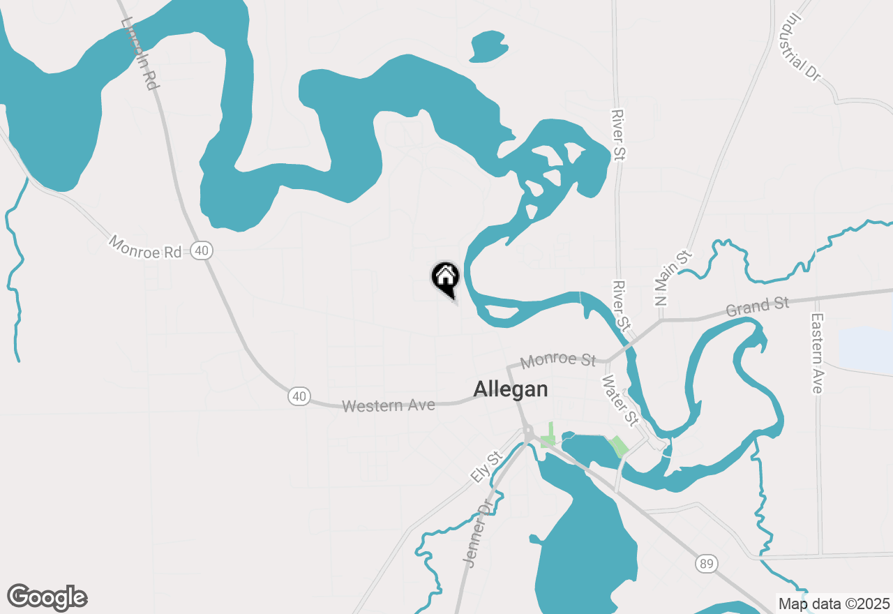 Map of 123 Terrace Street, Allegan, MI 49010