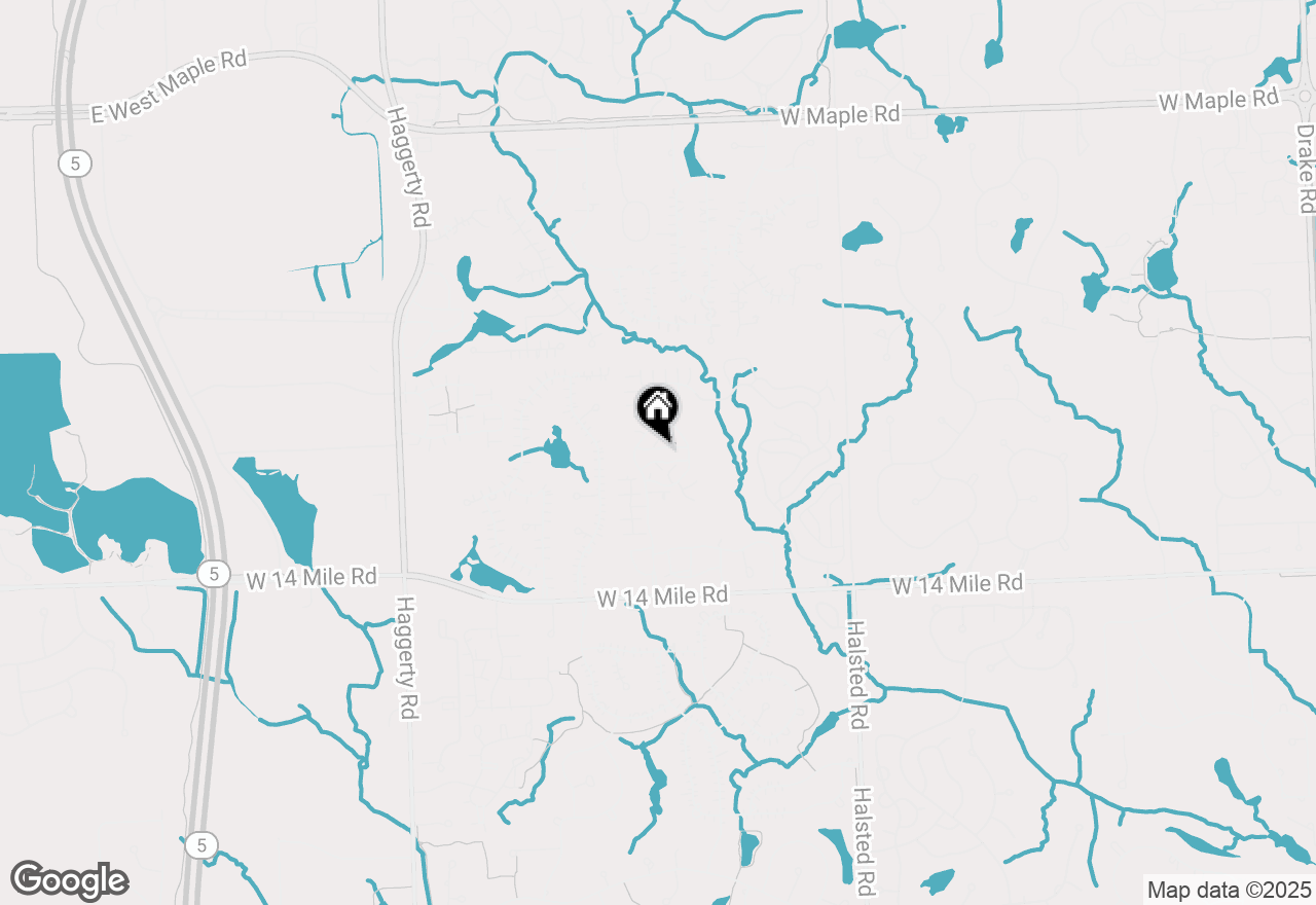 Map of 7296 Green Farm Road, West Bloomfield, MI 48322