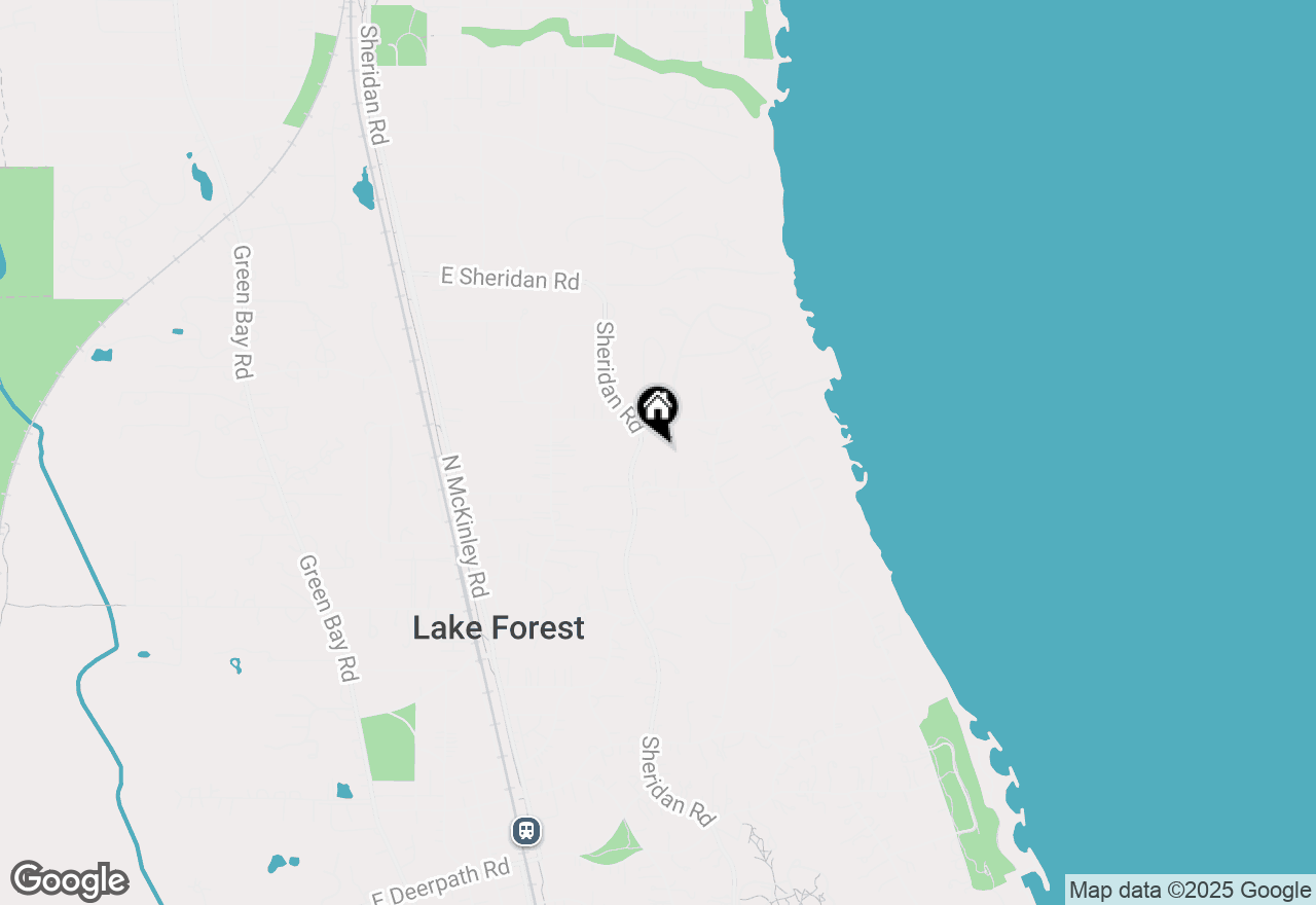 Map of 1351 N Sheridan Road, Lake Forest, IL 60045