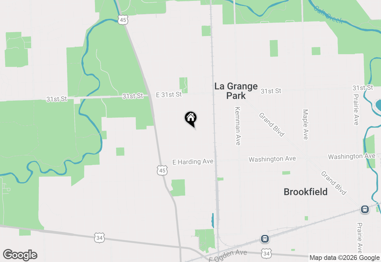 Map of 842 Forest Road, La Grange Park, IL 60526