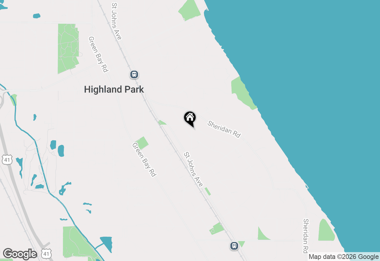 Map of 1370 Forest Avenue, Highland Park, IL 60035