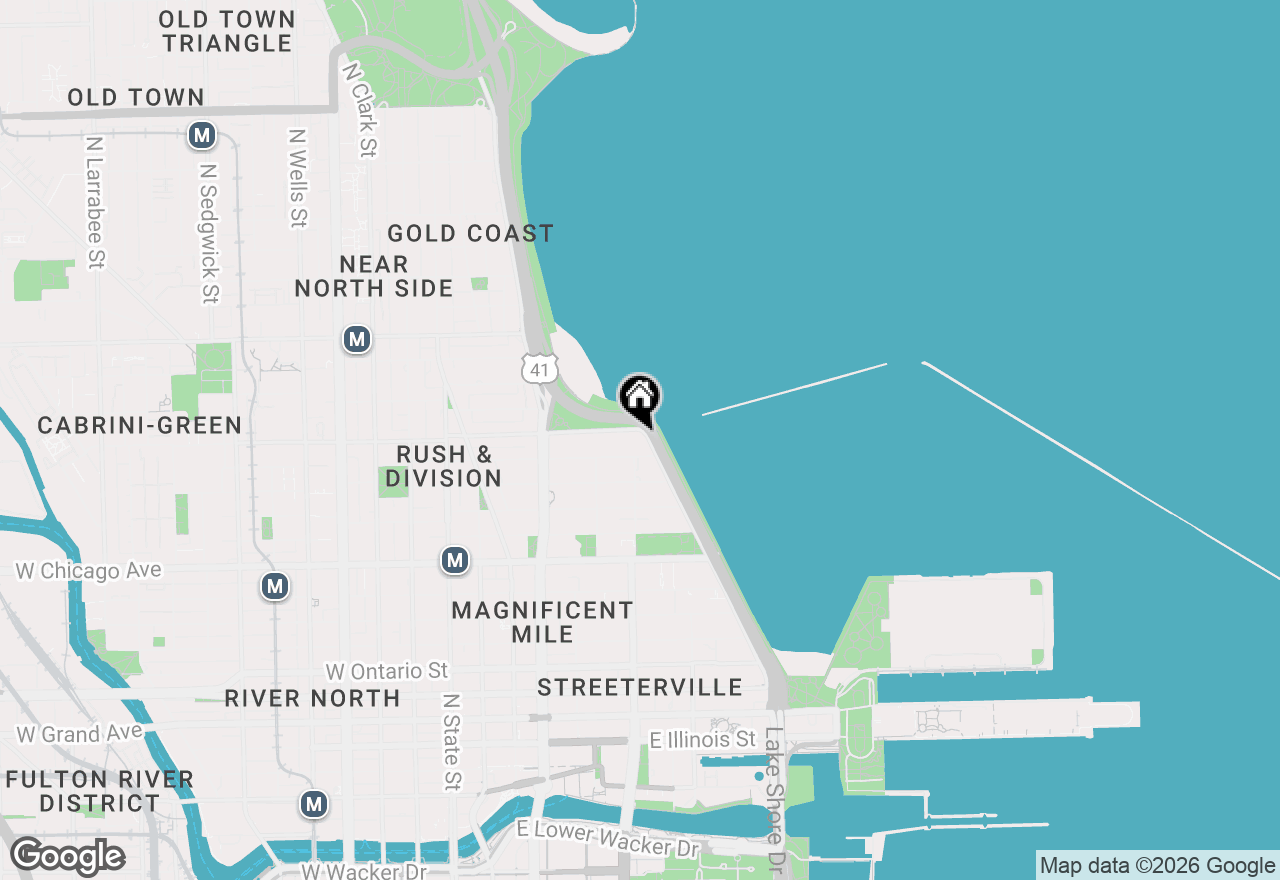 Map of 999 N Lake Shore Drive #9A, Chicago, IL 60611