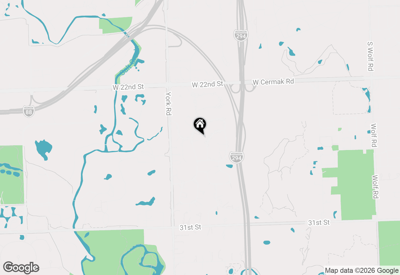 Map of 35 Windsor Drive, Oak Brook, IL 60523