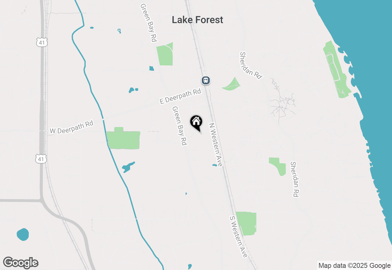 Map of 395 N Green Bay Road, Lake Forest, IL 60045