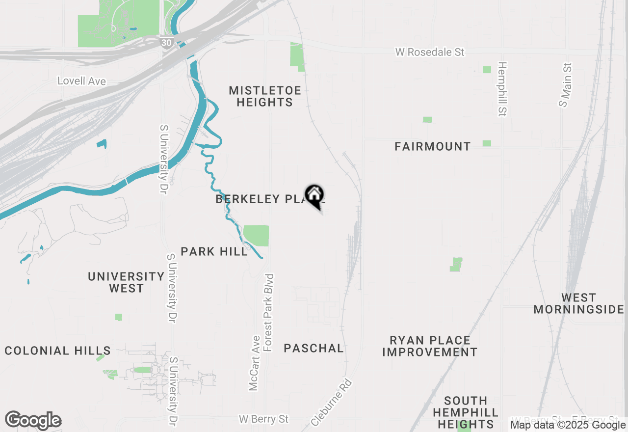 Map of 2017 Huntington Lane, Fort Worth, TX 76110