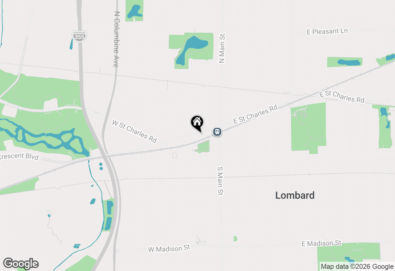 Map of 1 S Lincoln Avenue #410, Lombard, IL 60148